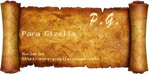 Para Gizella névjegykártya