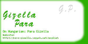 gizella para business card